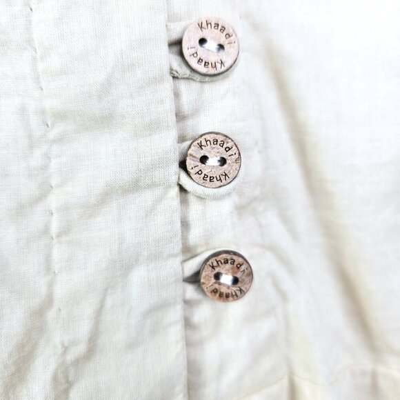 Khaadi Tan Beige Floral Tiered Ruffled Bell Embroidered Tunic Blouse Kurta - Picture 8 of 14